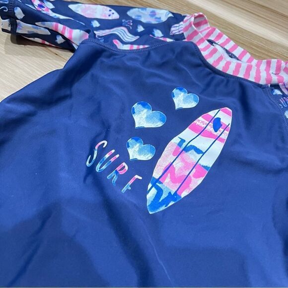 Tommy Bahama Navy Swim Top Rash Guard Girls 4 - Picture 2 of 4